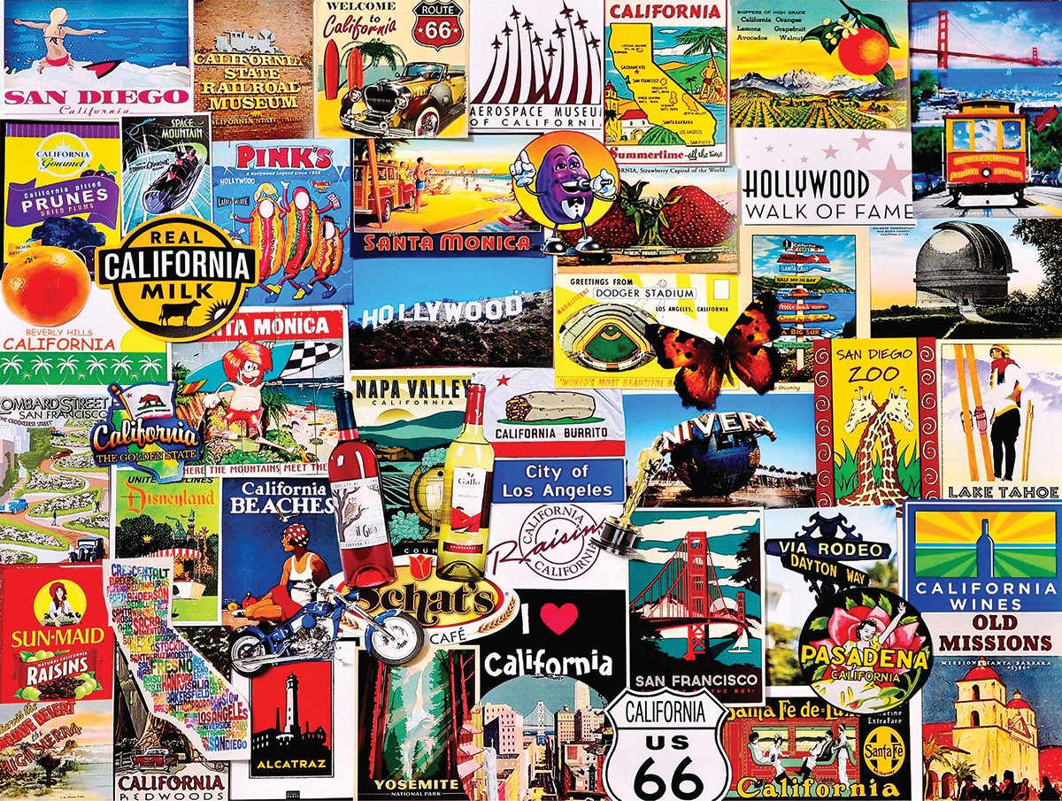 White Mountain Puzzles I Love California - 1000 Piece Jigsaw Puzzle