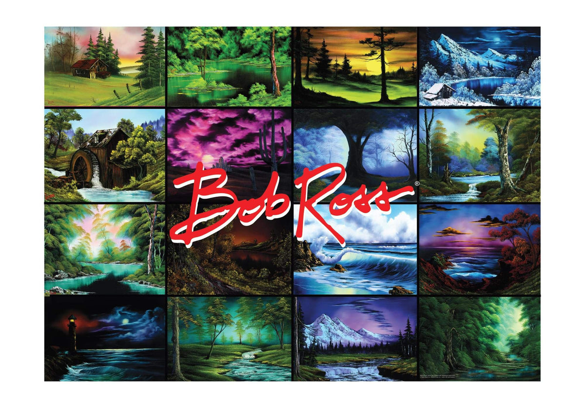 Bob Ross Happy Painting, My Friend Puzzle for Adults and Kids | Nature Scenery 1000 Piece Jigsaw Puzzle Toy | Interactive Brain Teaser for Family Game Night | 28 x 20 Inches