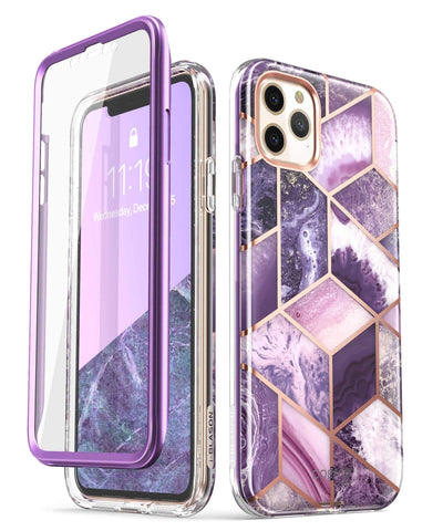 i-Blason Cosmo Series Case for iPhone 11 Pro 5.8 inch, Slim Full-Body Stylish Protective Case with Built-in Screen Protector (Purple)
