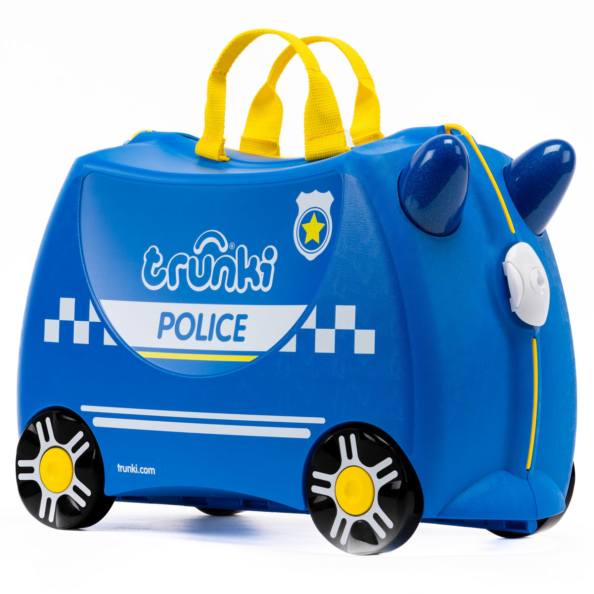TRUNKI Childrenâ€™s Ride-On Suitcase and Kid's Hand Luggage | Perfect Toy Gift for 3-4 Year Old Boys & Girls : Percy The Policecar (Blue)