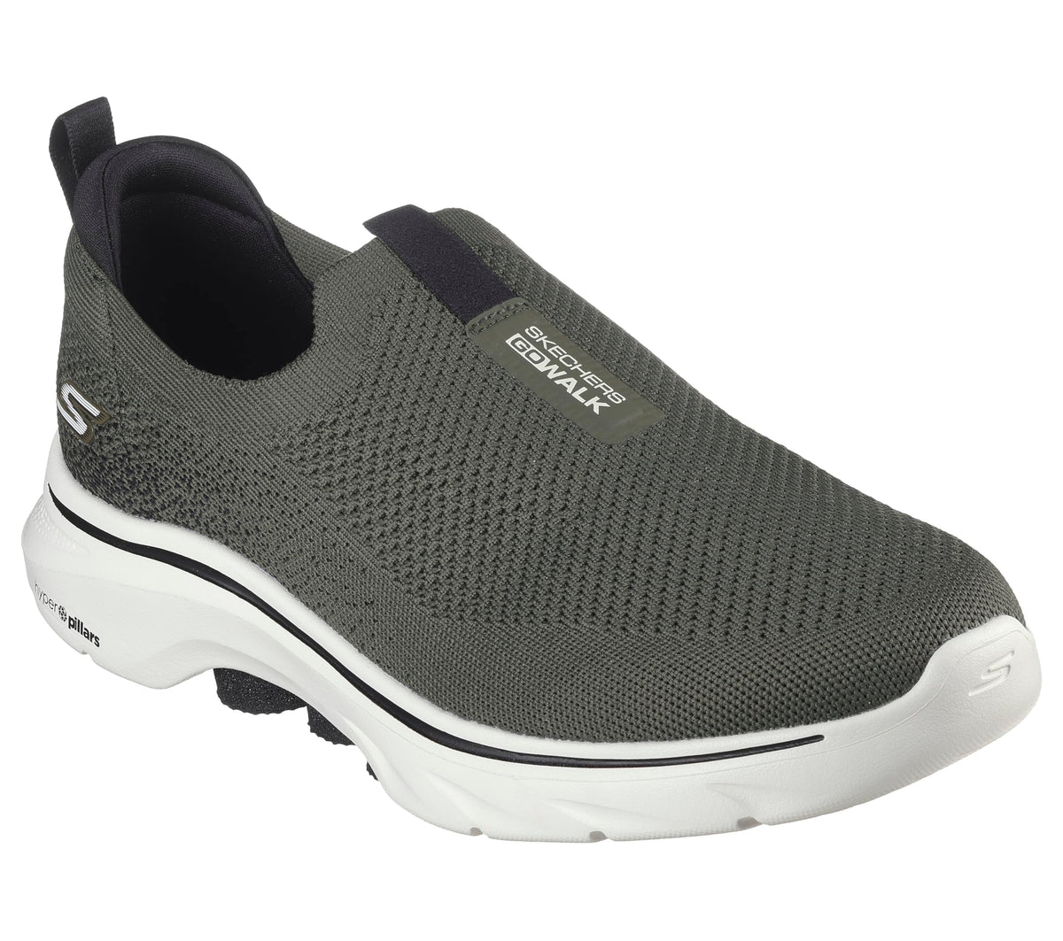 Skechers Men's Go Walk 7 Sneaker, Olive/Black, 9