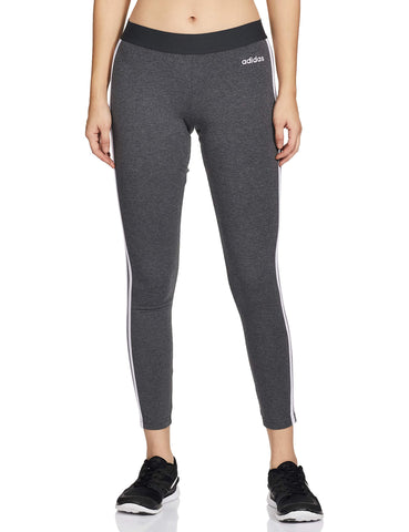 adidas Womens Essential 3-Stripes Tights Dgreyh/Prptnt, 2XL