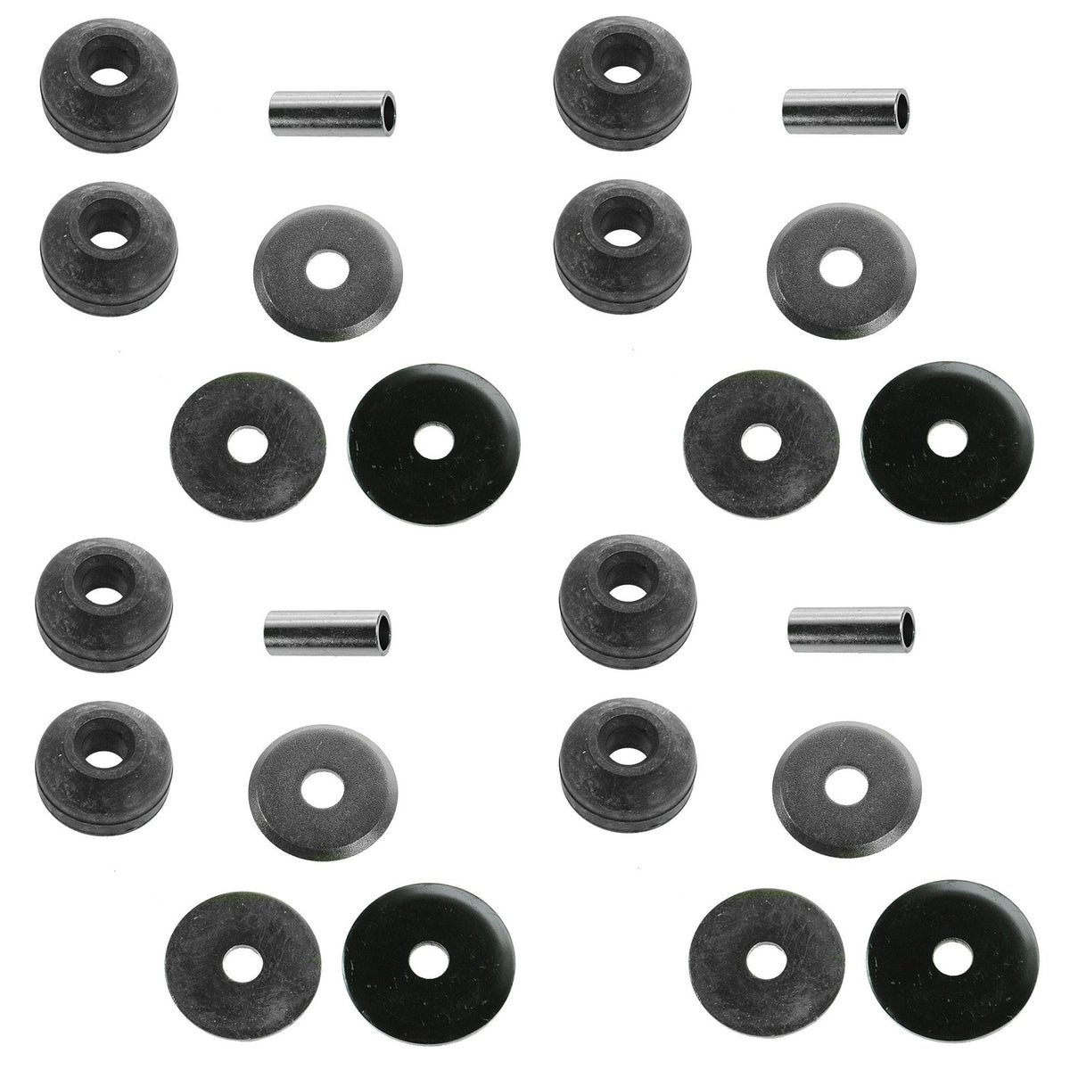 TRQ Front Rear Suspension Shock Strut Mount Bushing Kit Set 4pc