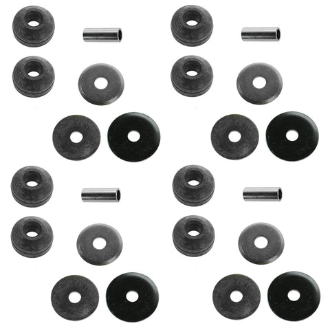 TRQ Front Rear Suspension Shock Strut Mount Bushing Kit Set 4pc