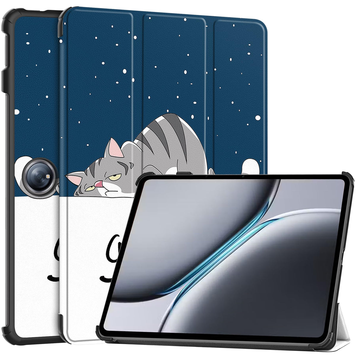 zZjoOoj Case for Oneplus Pad 2 / Oppo Pad 3 Pro (12.1 Inch 2024) Tablet Case Cover, Ultra Thin Lightweight Protective Case with Stand Function and Auto Sleep/Wake Function, Night