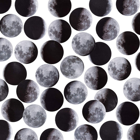 OIIKI 225pcs Moon Phase Stickers for Scrapbook, Moon Washi Decals, Mini Size Moon Tracking Stickers, DIY Lunar Adhesive Decoration for Scrapbooking, Journal, Laptop, Computer, Envelope, Planners