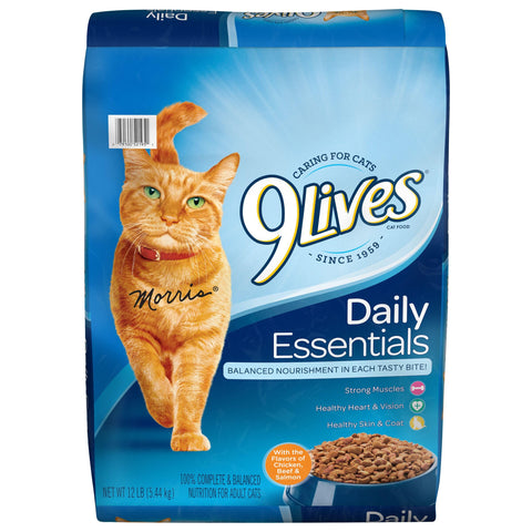 9Lives Daily Essentials Dry Cat Food, 12 Pound Bag