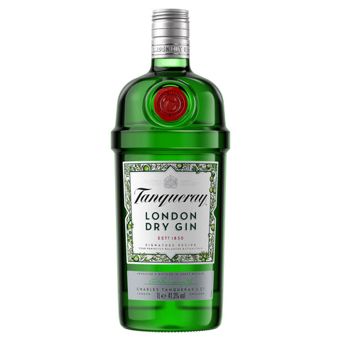 Tanqueray London Dry Gin | 41.3% vol | 1L | Signature Recipe | Made with 4 Gin Botanicals | Enjoy in a Gin Glass with Ice & Tonic | Distilled 4 Times