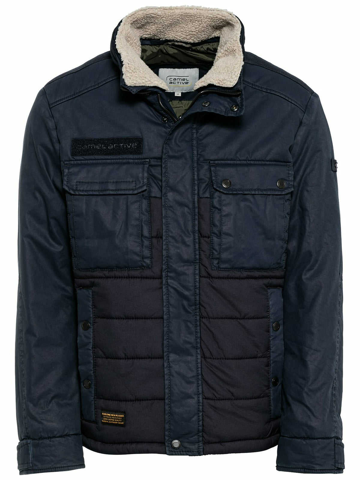 camel active Men's 430090/6u92 Jacket, Dark Navy, 19