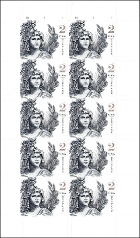 $2 Statue of Freedom Full Pane of 10 Postage Stamps Scott 5296