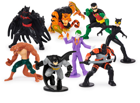 DC Comics Batman 2-inch Scale 8-Pack of Collectible Mini Action Figures (Amazon Exclusive), Kids Toys for Boys Aged 3 and up