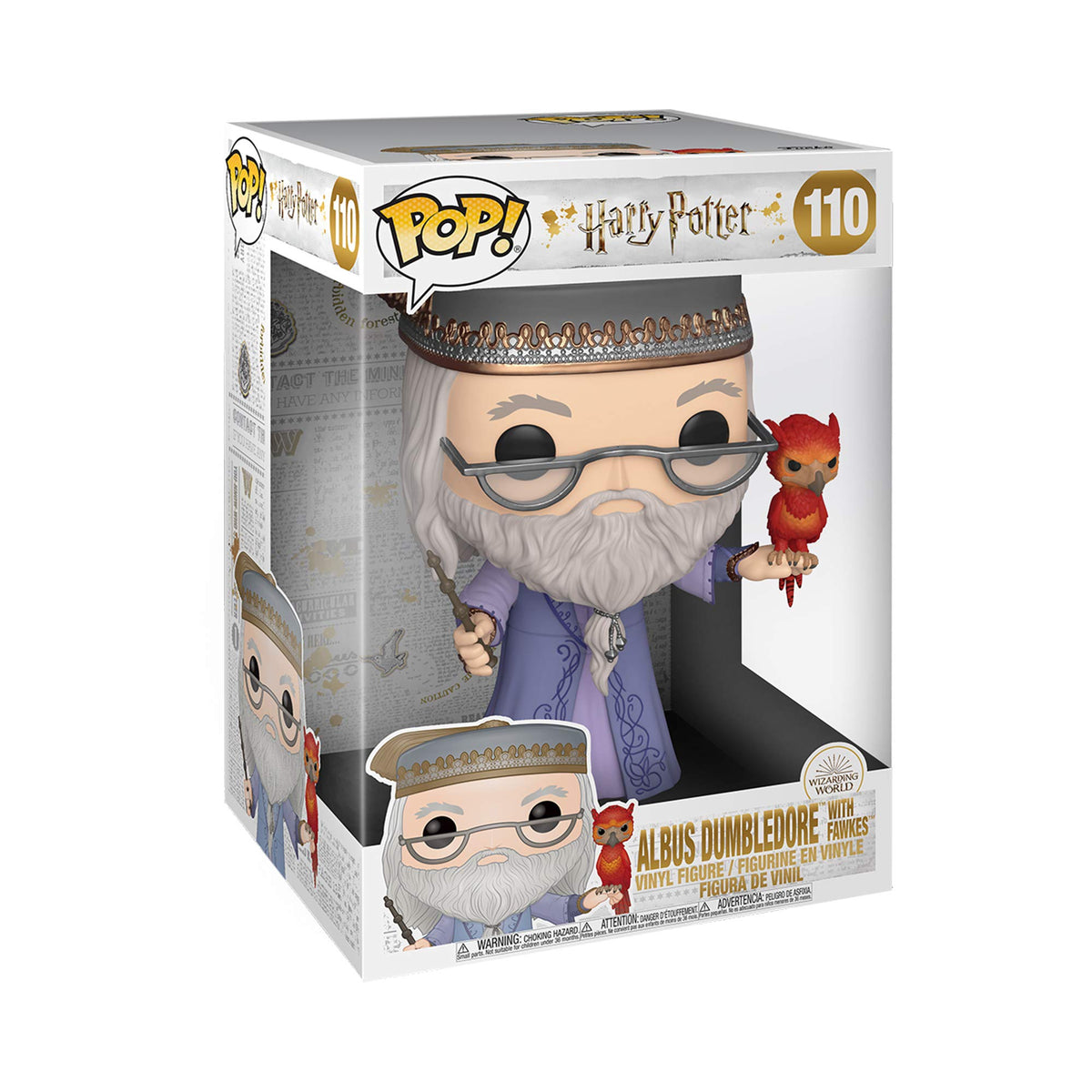 Funko Pop! Harry Potter: Harry Potter- 10" Dumbledore with Fawkes, Multicolor, Model:48038