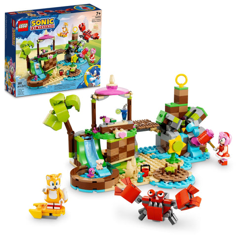 LEGO Sonic The Hedgehog AmyÃƒÆ’Ã‚Â¢ÃƒÂ¢Ã¢â‚¬Å¡Ã‚Â¬ÃƒÂ¢Ã¢â‚¬Å¾Ã‚Â¢s Animal Rescue Island 76992 Building Toy Set, Sonic Adventure Toy with 6 Characters and Accessories for Creative Role Play, Fun Gift for 7 Year Old Gamers
