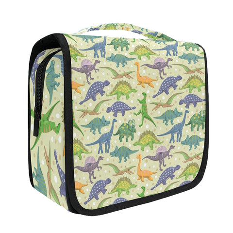 Hanging Travel Toiletry Bag Cute Dinosaur Kit Makeup Case Cosmetics Organizer for Men Women