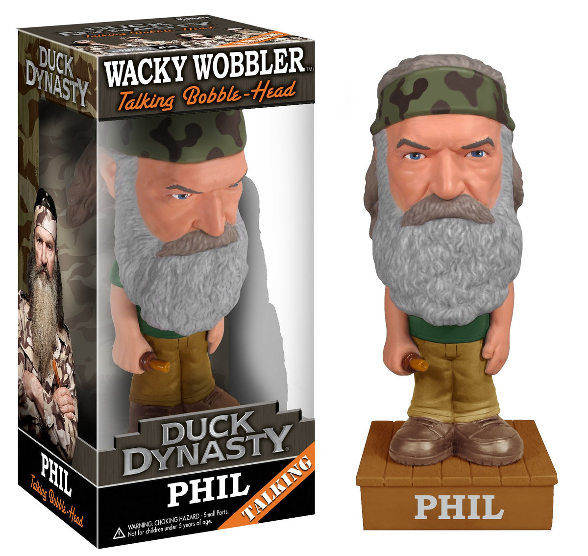 Funko Duck Dynasty Phil Robertson Talking Wacky Wobbler Action Figure