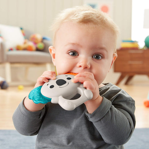 Fisher-Price Teether Tunes Koala, animal-themed musical teething toy for baby ages 3 months and older