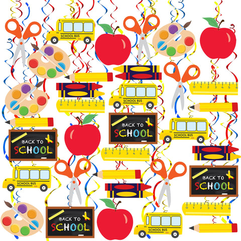 KatchOn, Hanging Swirls for Back to School Decorations - Pack of 46 | Back to School Hanging Decorations | Back to School Party Decorations | Teacher Appreciation Decorations | Classroom Ceiling Decor