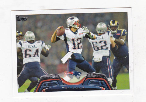 2013 Topps NFL Football Card # 100 Tom Brady New England Patriots