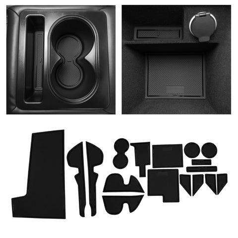 CupHolderHero fits Nissan Maxima Accessories 2015-2023 Premium Custom Interior Non-Slip Anti Dust Cup Holder Inserts, Center Console Liner Mats, Door Pocket Liners 17pc Set (Solid Black)