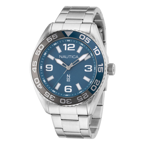Nautica N83 Men's NAPFWS307 Finn World Stainess Steel Bracelet Watch