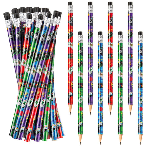 Blulu 36 Pcs Video Game Pencils Unicorn Rainbow Pencils Bulk Unicorn Birthday Party Favors Wooden Pencils with Erasers Graduation Gifts for Girls Boys Classroom School Office Home(Video Game)