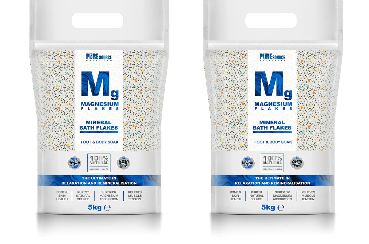 Magnesium Flakes 10KG Foot Body Bath Soak Mineral Bath Flakes for Bath Dead Sea Salt Chloride Salts - Vegan - GMO Free - Gluten Free by PSN