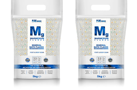 Magnesium Flakes 10KG Foot Body Bath Soak Mineral Bath Flakes for Bath Dead Sea Salt Chloride Salts - Vegan - GMO Free - Gluten Free by PSN