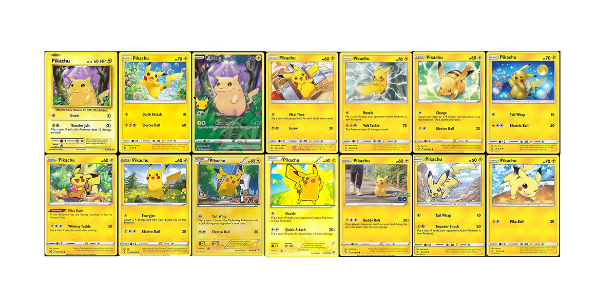 Pokemon Pikachu Card Lot - X14 - XY Celebration Unified Minds Unbroken Bonds