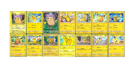Pokemon Pikachu Card Lot - X14 - XY Celebration Unified Minds Unbroken Bonds