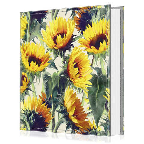 Fintie Photo Album 4x6 Photos - 600 Pockets Large Capacity Photo Book Cover for Family Wedding Anniversary Baby Vacation Pictures, Sunflowers