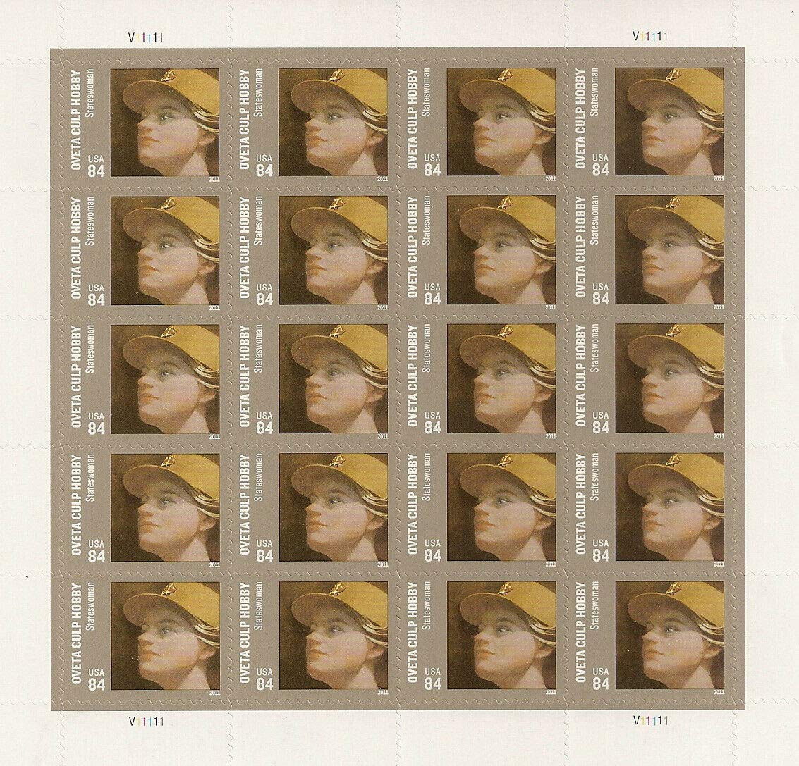 USPS Cott Oveta Culp Hobby Sheet of 20 Forever Stamps Stamp Scott 4510