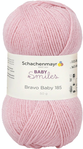 Schachenmayr Bravo Baby 185 hand knitting yarn, crochet yarn, baby yarn, 9801212, 100% Polyacrylic, antique pink, 6 x 12 x 6 cm