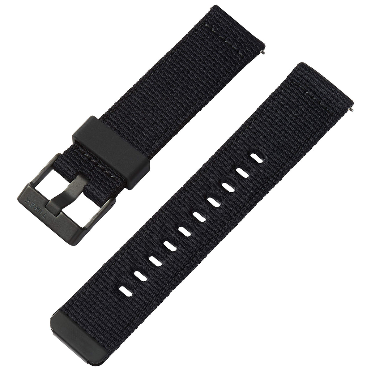 Timex 22mm Fabric Quick-Release Strap - Black with Black Buckle
