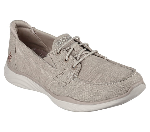 Skechers Women's ON-The-GO Ideal-Coastal Boat Shoe, Taupe, 8
