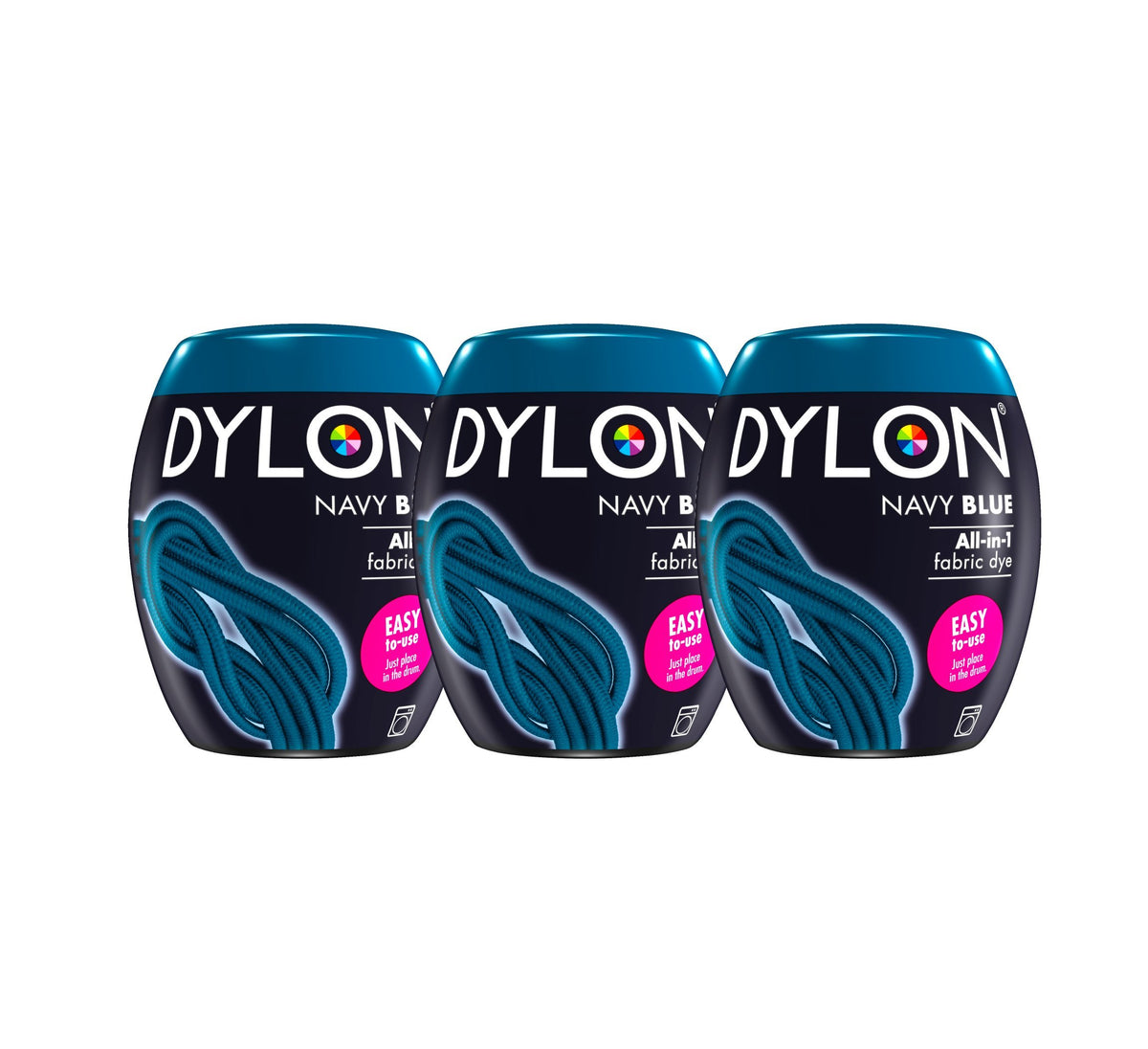 New Dylon 350g Navy Blue Machine Dye Pod 3 Pack