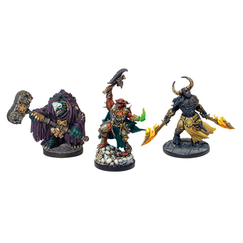 Gale Force Nine D&D Avernus Miniatures Arkhan Torogar & Krull (3 figs), Multicolor