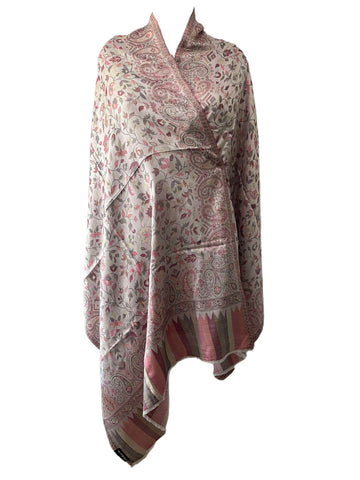 MAGHMA Indian Handicraft Woven Pashmina Scarf, Wraps Handwoven in Kashmir Pahmina Kalamkari Shawl-(KS-Peach)