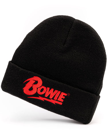 David Bowie Beanie Hat for Men & Women | Unisex Black Soft Woolly Glam Rock Band Cap | Music CD Merchandise One Size Winter Hat One Size