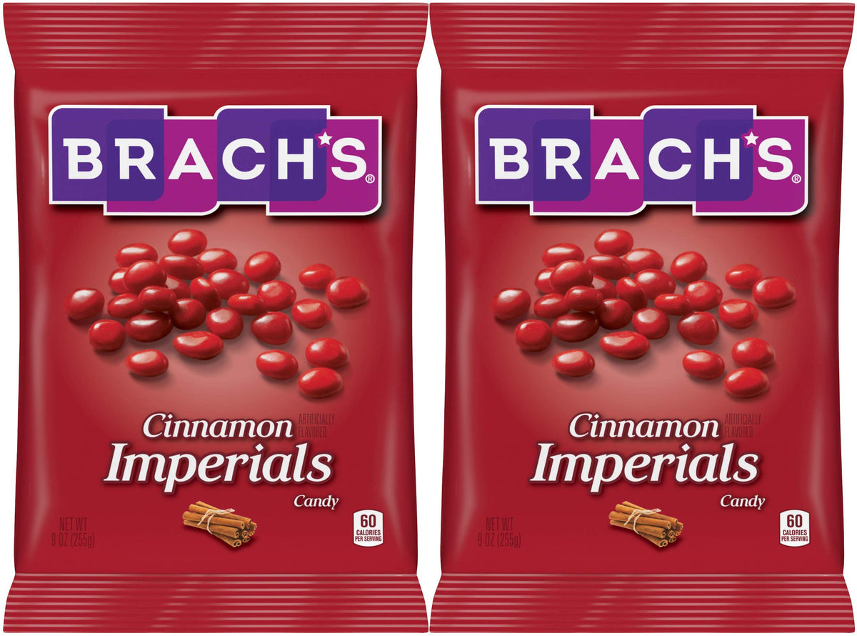 Brach's Cinnamon Imperials Candy 9 Oz Bag (Pack of 2 Bags) (18 Ounces Total Weight)