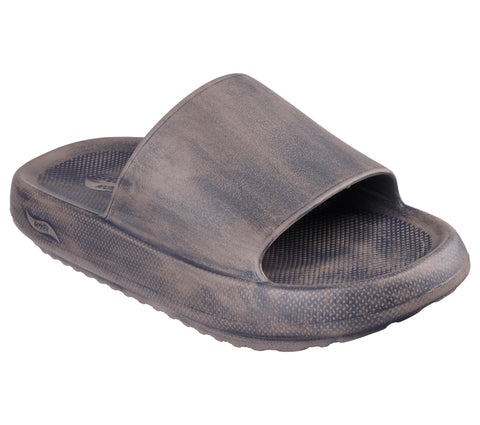 SKECHERS Men's Slide Sandal, Khaki, 7