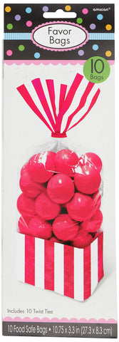 Striped Party Bag | Apple Red | Party Accessory