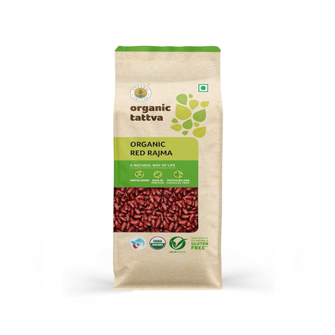 Organic Tattva Red Kidney Beans (Rajma), 500g Certified By USDA