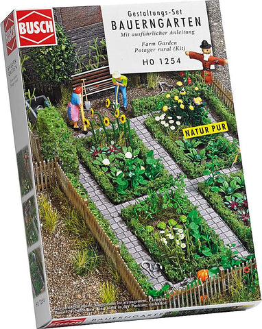 Busch 1254 Farm Garden & Accessories HO Scale Scenery Kit