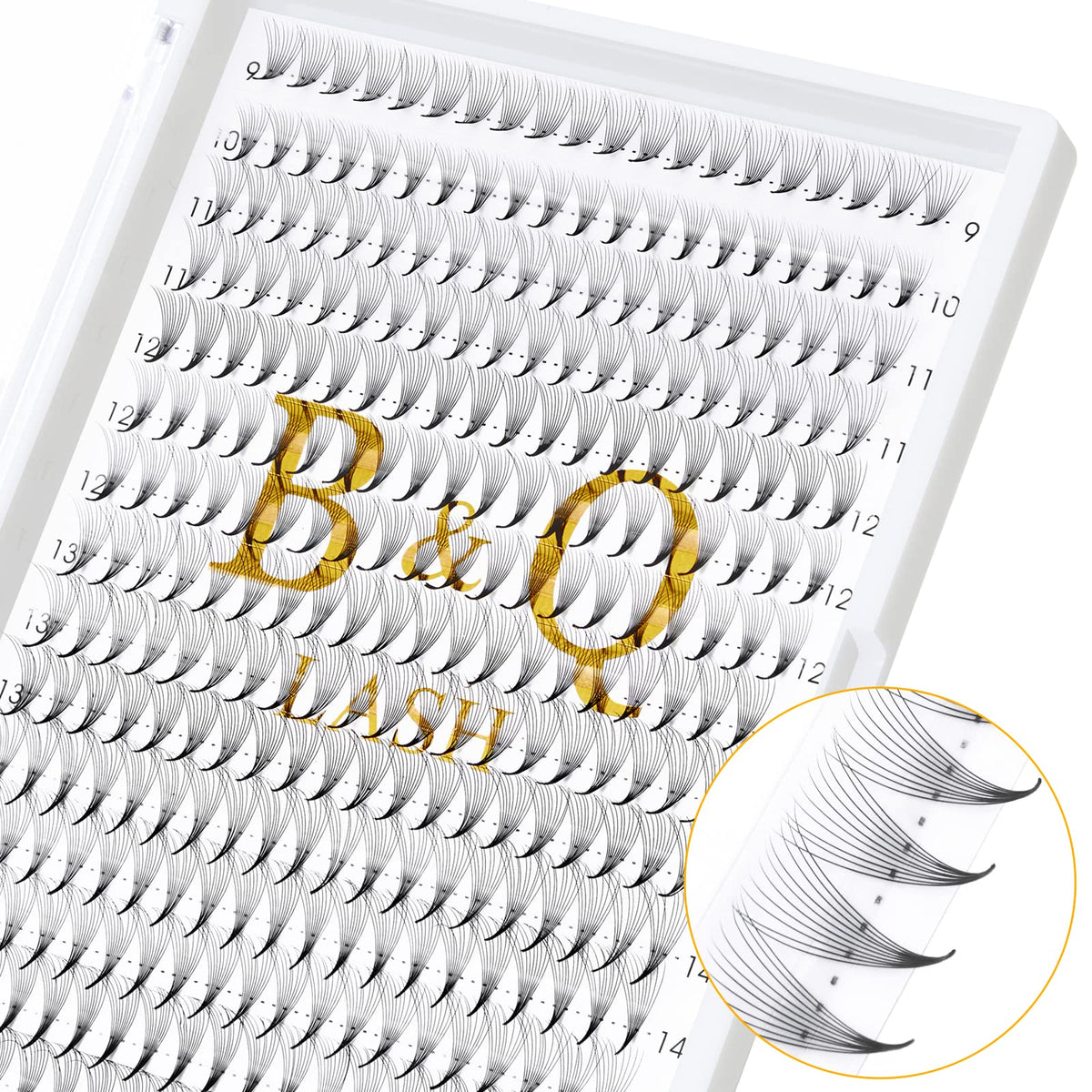 Premade Fans Eyelash Extensions 14D-0.05C-9-16MIX 320 Fan Pointy Base Premade Lash Extensions Fans B&Q Premade Volume Eyelash Extensions 7D 8D 10D Premade Volume Fans Mixed (14D-0.05C,9-16MIX)
