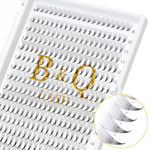 Premade Fans Eyelash Extensions 14D-0.05C-9-16MIX 320 Fan Pointy Base Premade Lash Extensions Fans B&Q Premade Volume Eyelash Extensions 7D 8D 10D Premade Volume Fans Mixed (14D-0.05C,9-16MIX)