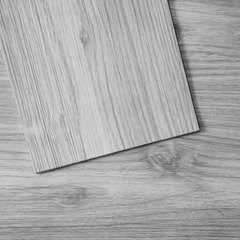 VEVOR Peel and Stick Floor Tile 36" x 6", 20 Tiles Self Adhesive Vinyl Floor, 0.62 mm Thick, Light Gray Wood Grain DIY Flooring Tiles for Bedroom, Living Room, Bathroom (29 Sq.Ft/Box)