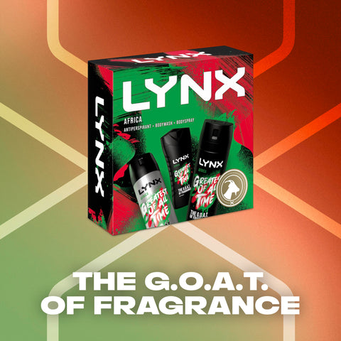 LYNX Africa Trio Deodorant Gift Set Body Wash, Body Spray and Anti-perspirant perfect for his daily routine 3 piece