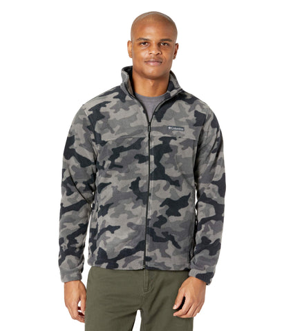 Columbia Menâ€™s Steens Mountain Printed Jacket, Soft Fleece Black Camo