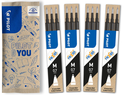 Pilot Frixion Rollerball Refill 0.7 Refill Pack of 12 (Black)