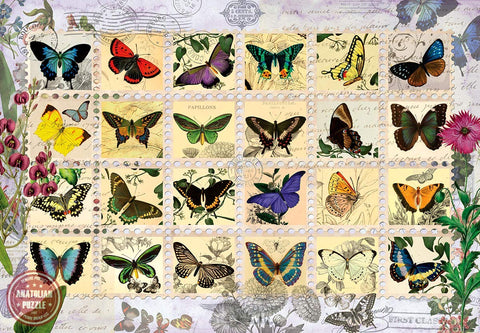Anatolian Butterfly Stamps Jigsaw Puzzle (500 Piece), multicolor (PER3583)